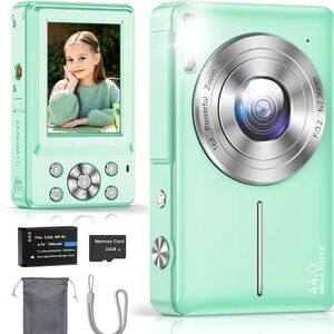 Mint Green Compact Digital Camera